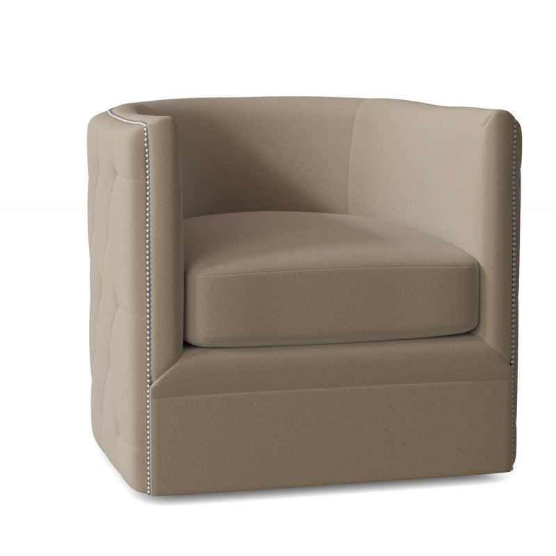 Bernhardt Palazzo Leather Swivel Barrel Chair Wayfair